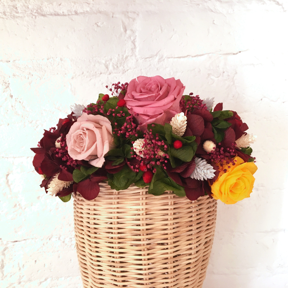 Semi corona de flores preservadas - FRIDA