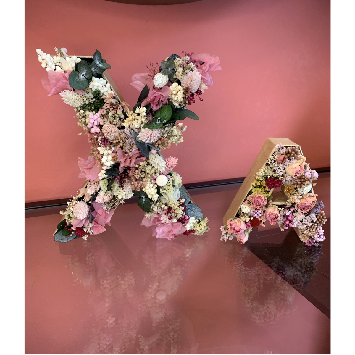 Letra de flor preservada - GRANDE