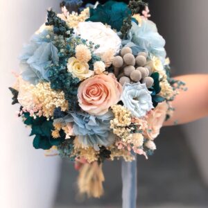 Ramo / bouquet de flor preservada en tonos azules - VIENA